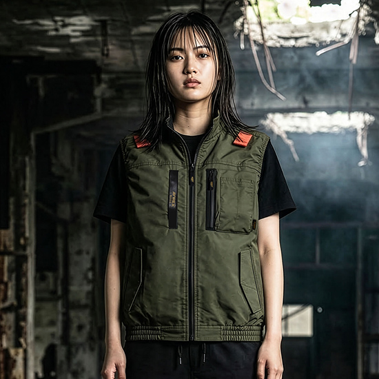 クロダルマAVIREX ワークベストブルゾン AV412服のみ商品画像2