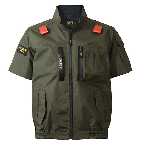 【予約受付中】クロダルマAVIREX ワーク半袖ブルゾン AV413服のみ商品画像13