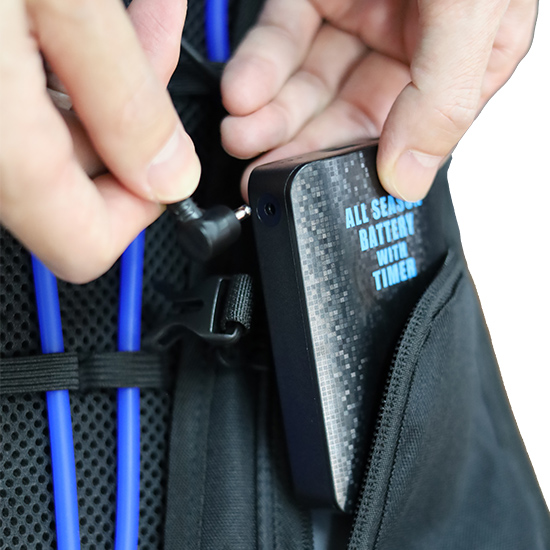 山真 水冷服 アイスマンベスト・プロX2 ICMPX2-BLV-SETバッテリーセット商品画像12