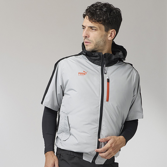 【予約受付中】作業ウェアPUMA半袖AT-8031×サンエス社製 空調風神服®デバイス（RD9691NJ/RD9610PH）商品画像2