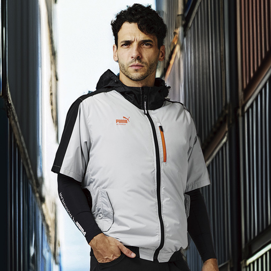 【予約受付中】作業ウェアPUMA半袖AT-8031×サンエス社製 空調風神服®デバイス（RD9691NJ/RD9610PH）商品画像3