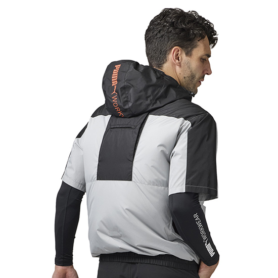 【予約受付中】作業ウェアPUMA半袖AT-8031×サンエス社製 空調風神服®デバイス（RD9691NJ/RD9610PH）商品画像4